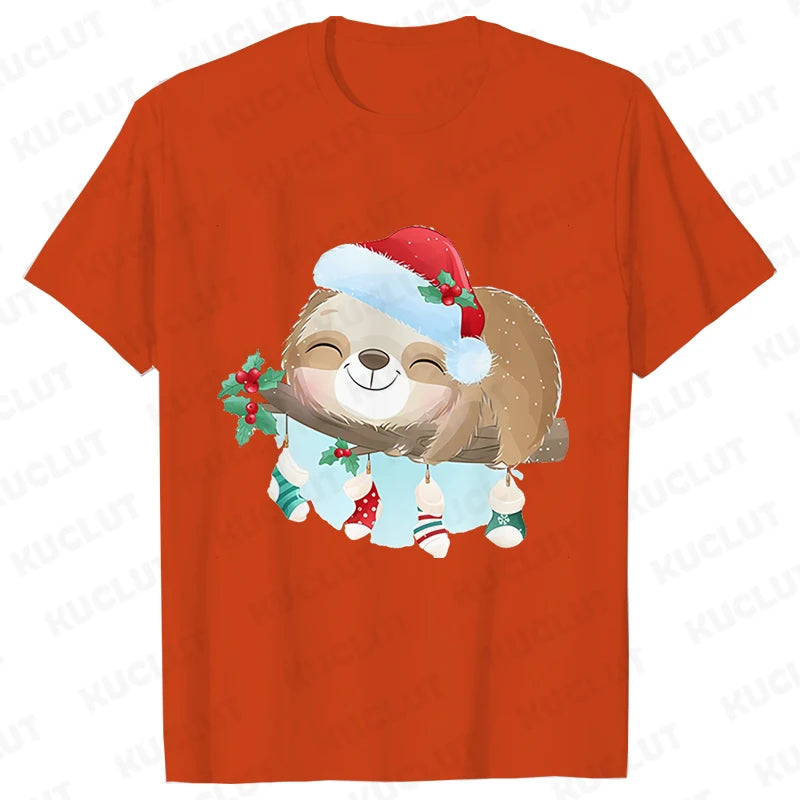 Sloth Festive T-Shirt