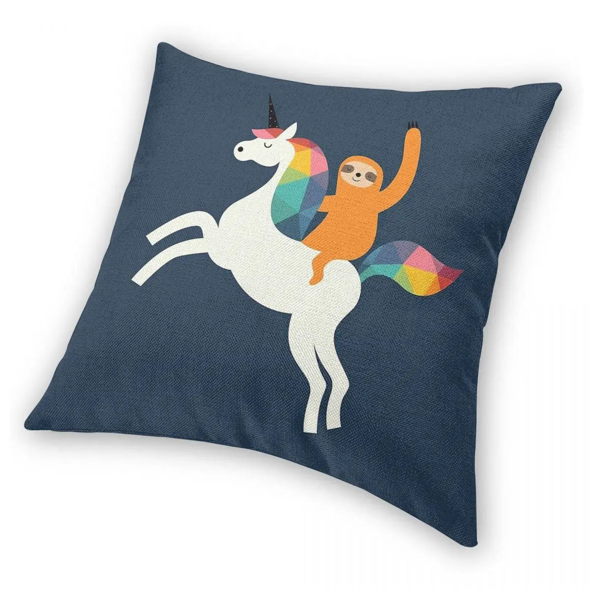 Unicorn & Sloth Cushion Cover