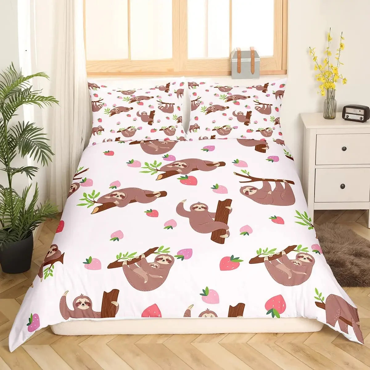 Sloth & Strawberries Bedding