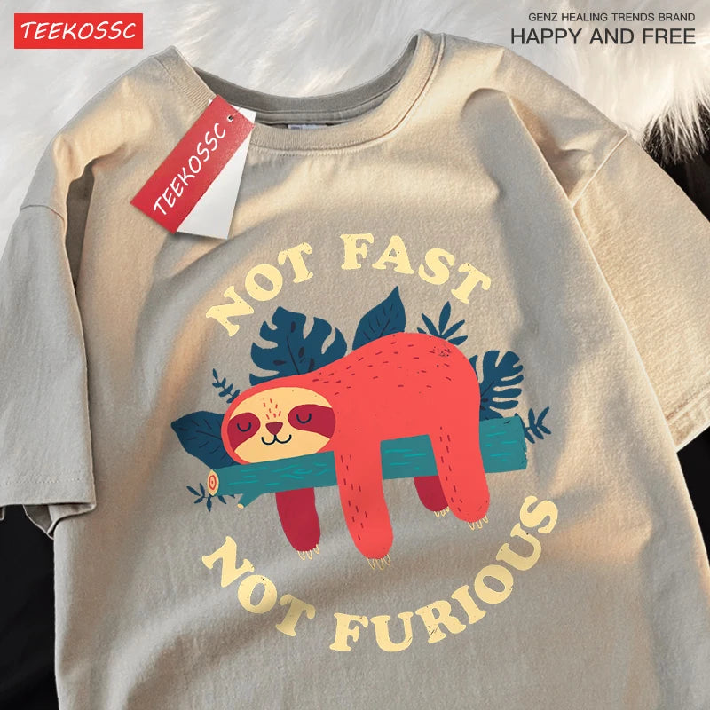 Not Fast Not Furious Sloth Male T-Shirt