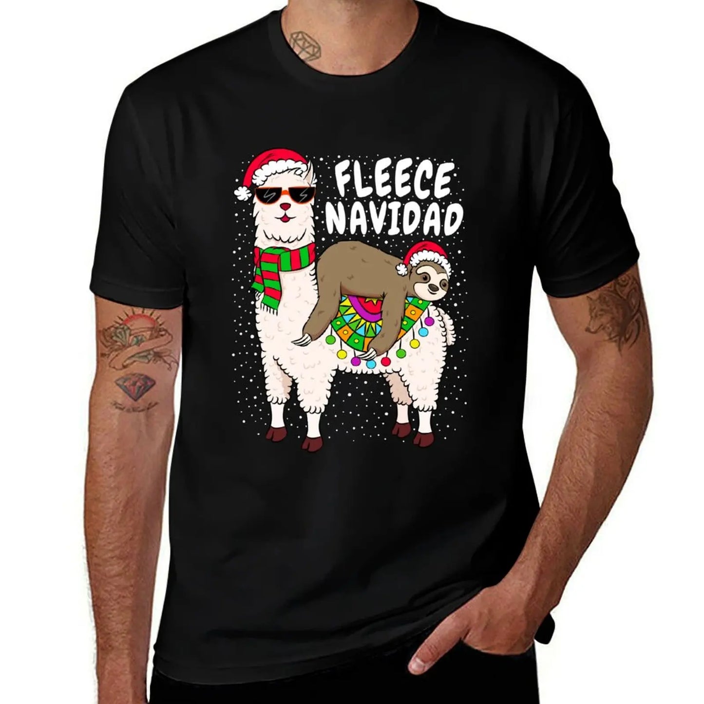 Sloth & Lama Festive T-Shirt