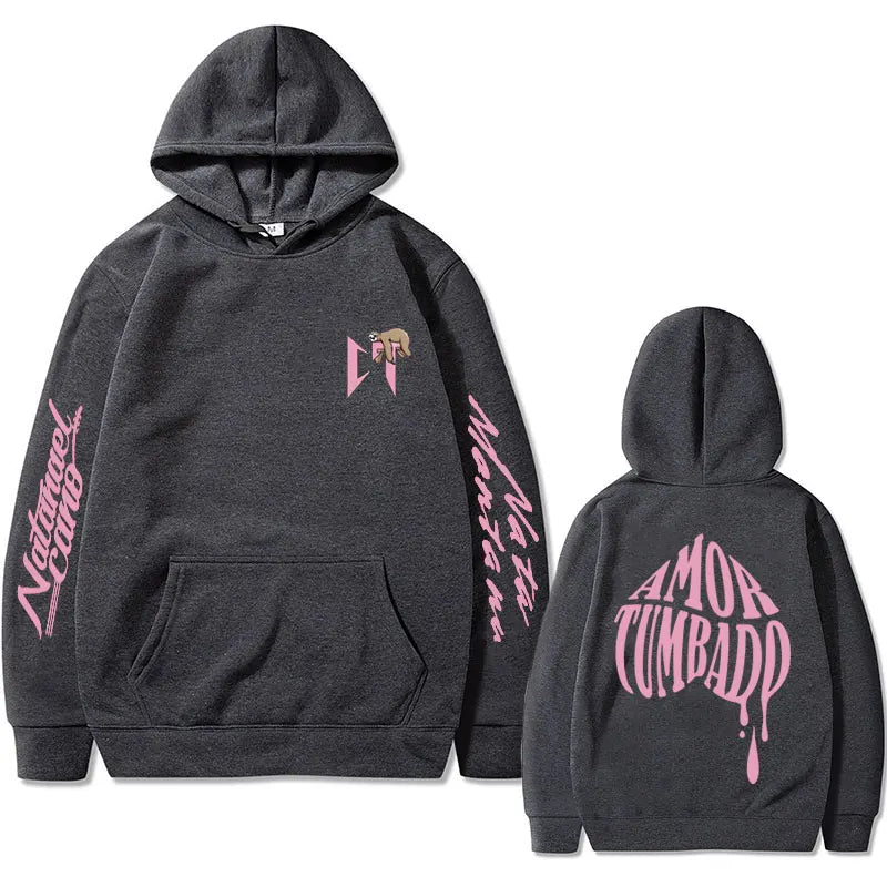 Singer Natanael Cano Amor Tumbado Sloth Print Hoodie
