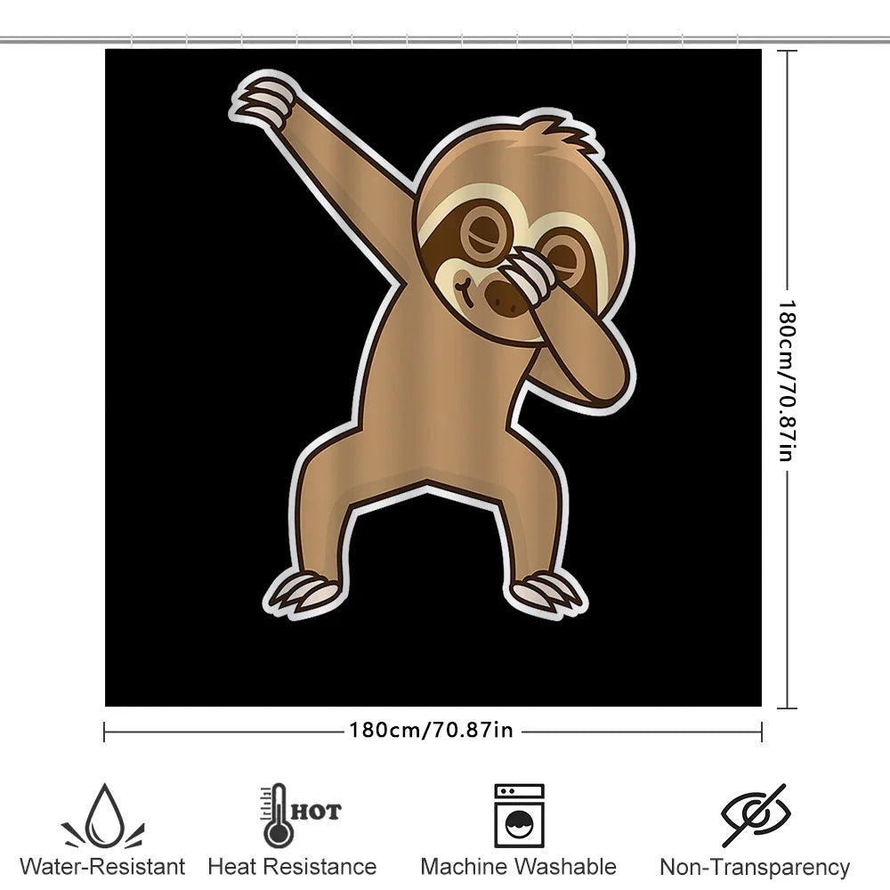 Dabbing Sloth Shower Curtain
