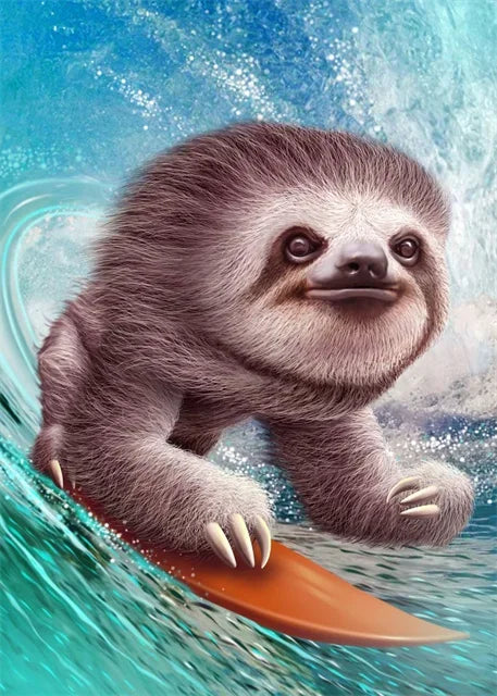 Surfing Sloth Posters