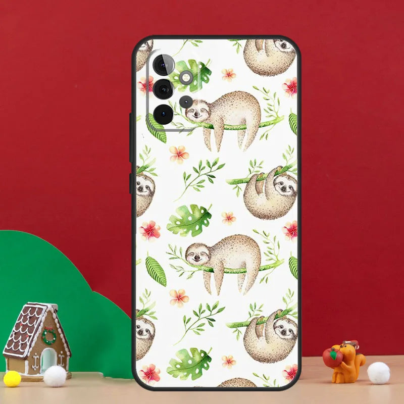 Sloth & Leaves Samsung Phone Case