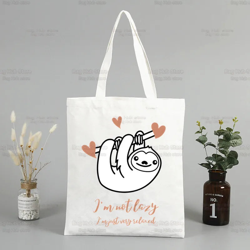 I'm Not Lazy Canvas Tote Bag