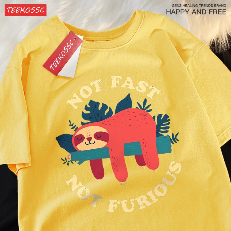 Not Fast Not Furious Sloth Male T-Shirt