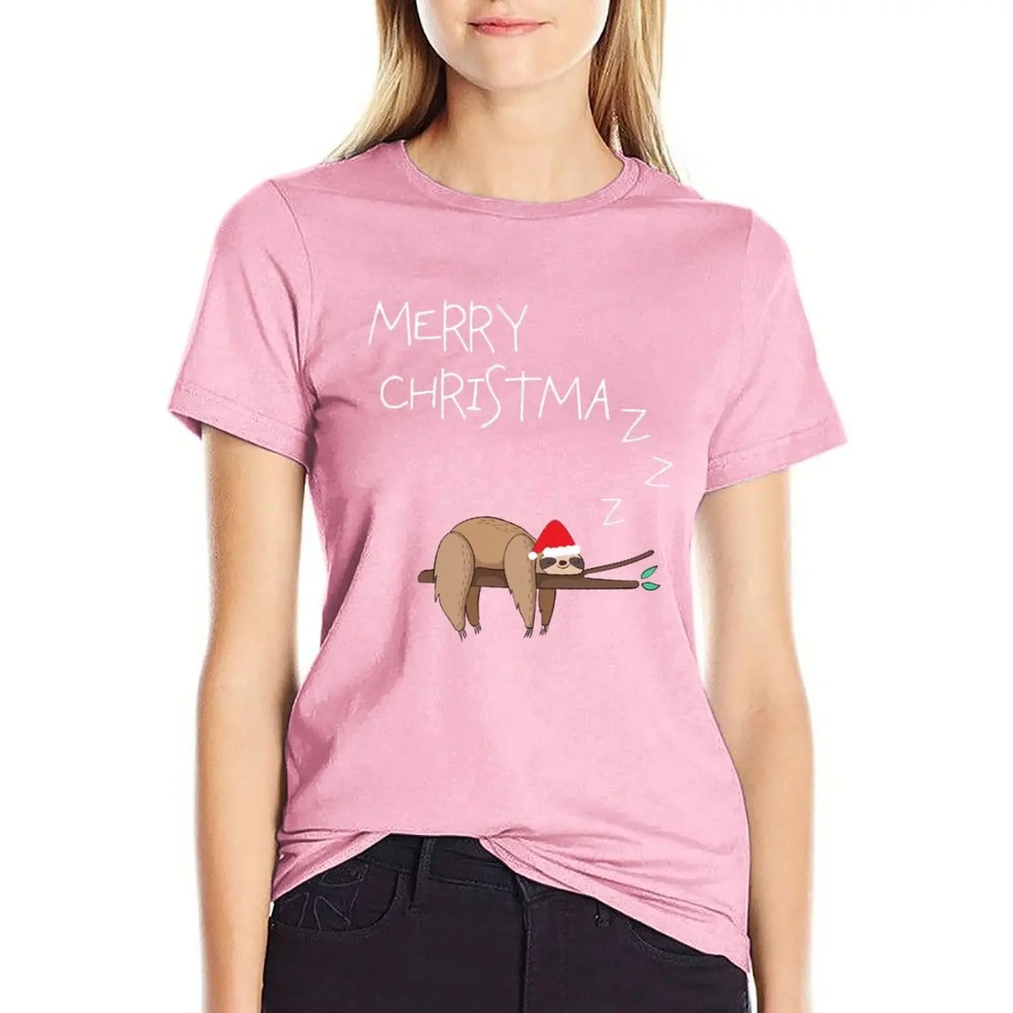 Merry Christmas Sleeping Sloth T-Shirt