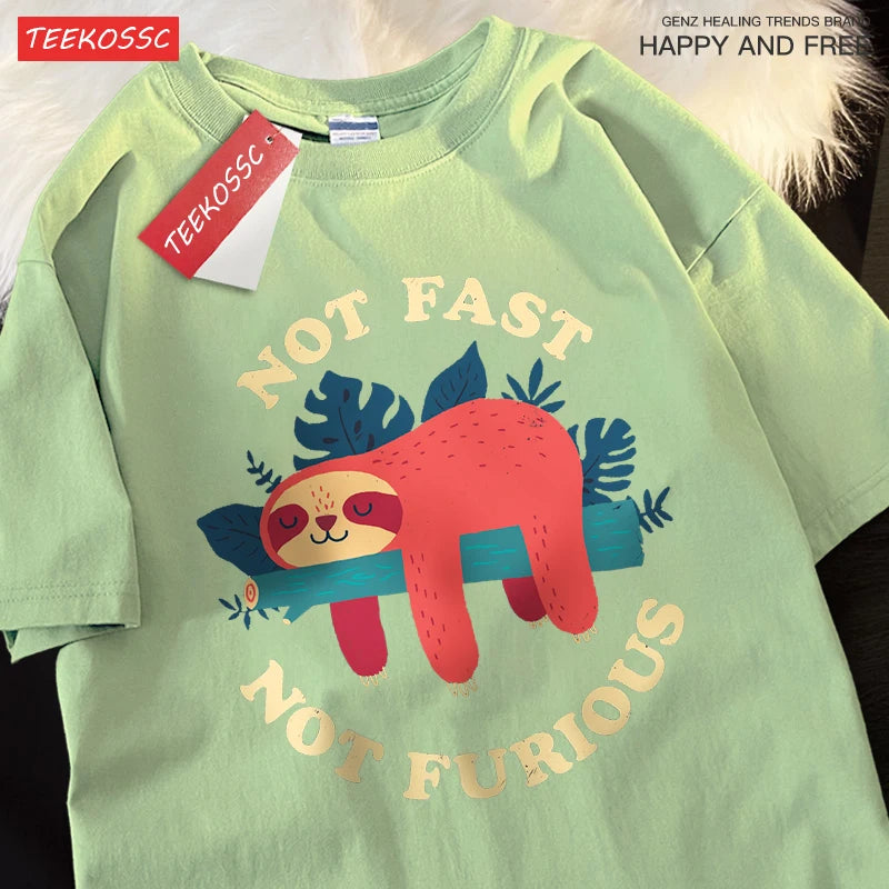 Not Fast Not Furious Sloth Male T-Shirt