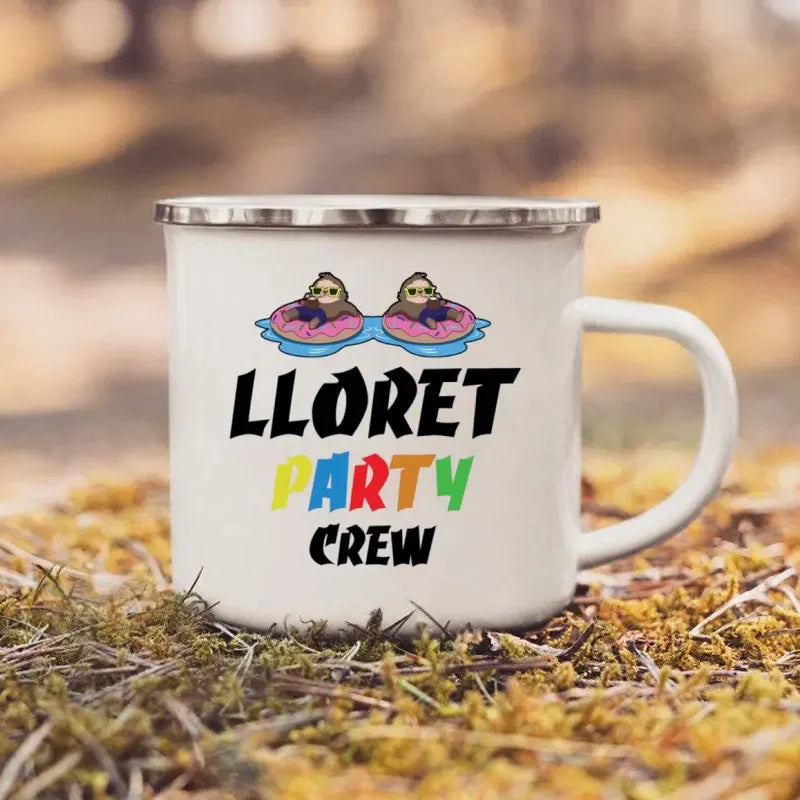 Party Crew Sloth Enamel Mug