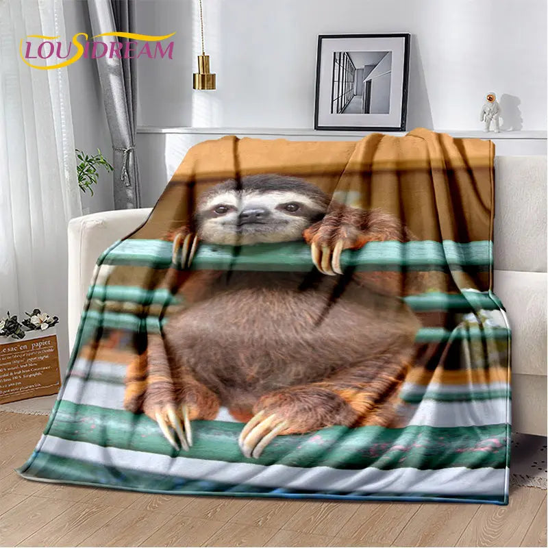 Sitting Sloth Blanket