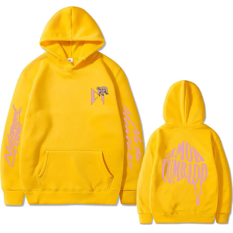 Singer Natanael Cano Amor Tumbado Sloth Print Hoodie