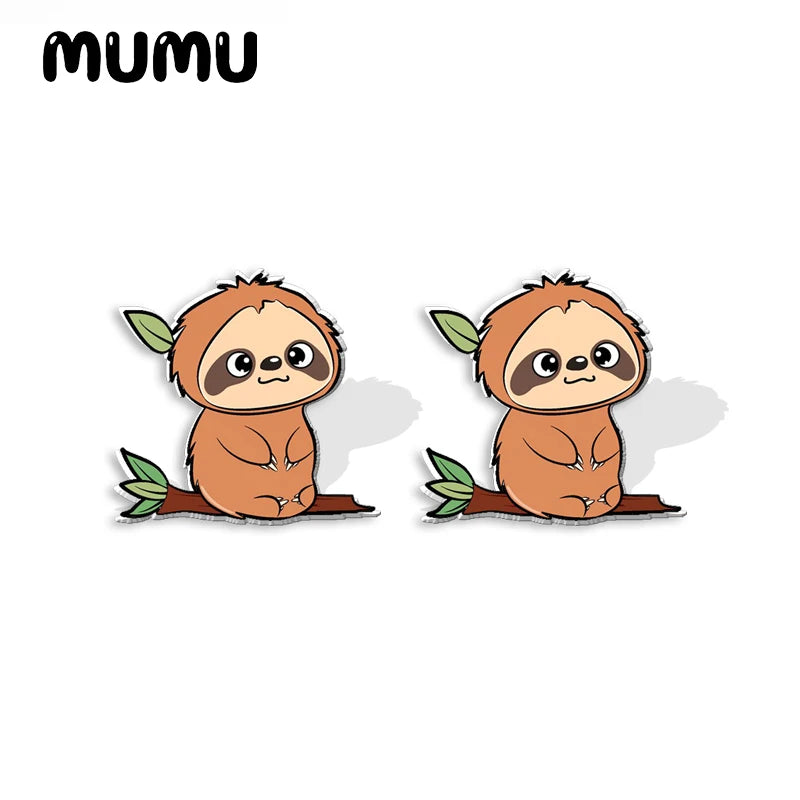 New Cute Sloth Stud Earrings
