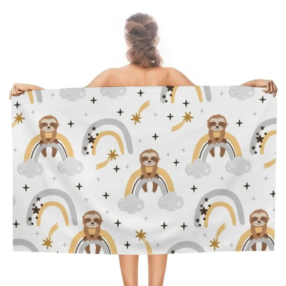Rainbow Sloth Towel