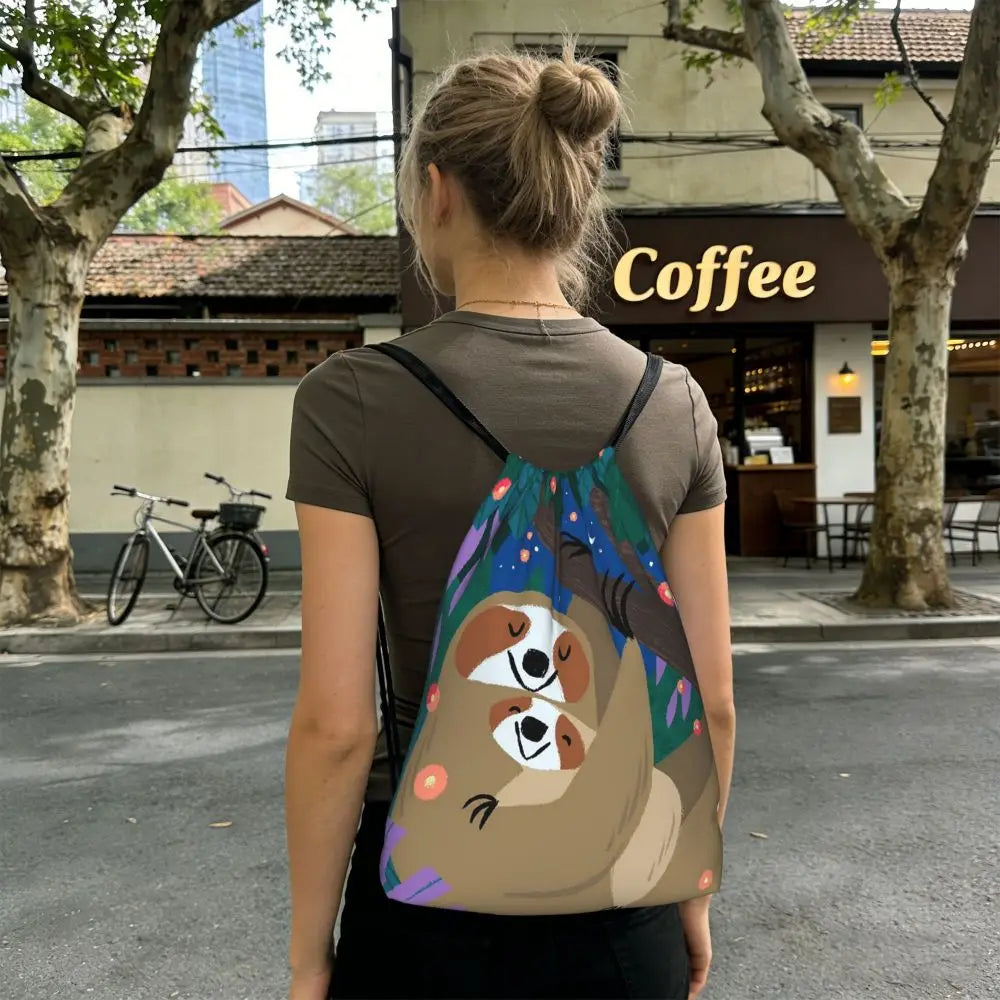 Sloth With Baby Sloth On Branch Backpack