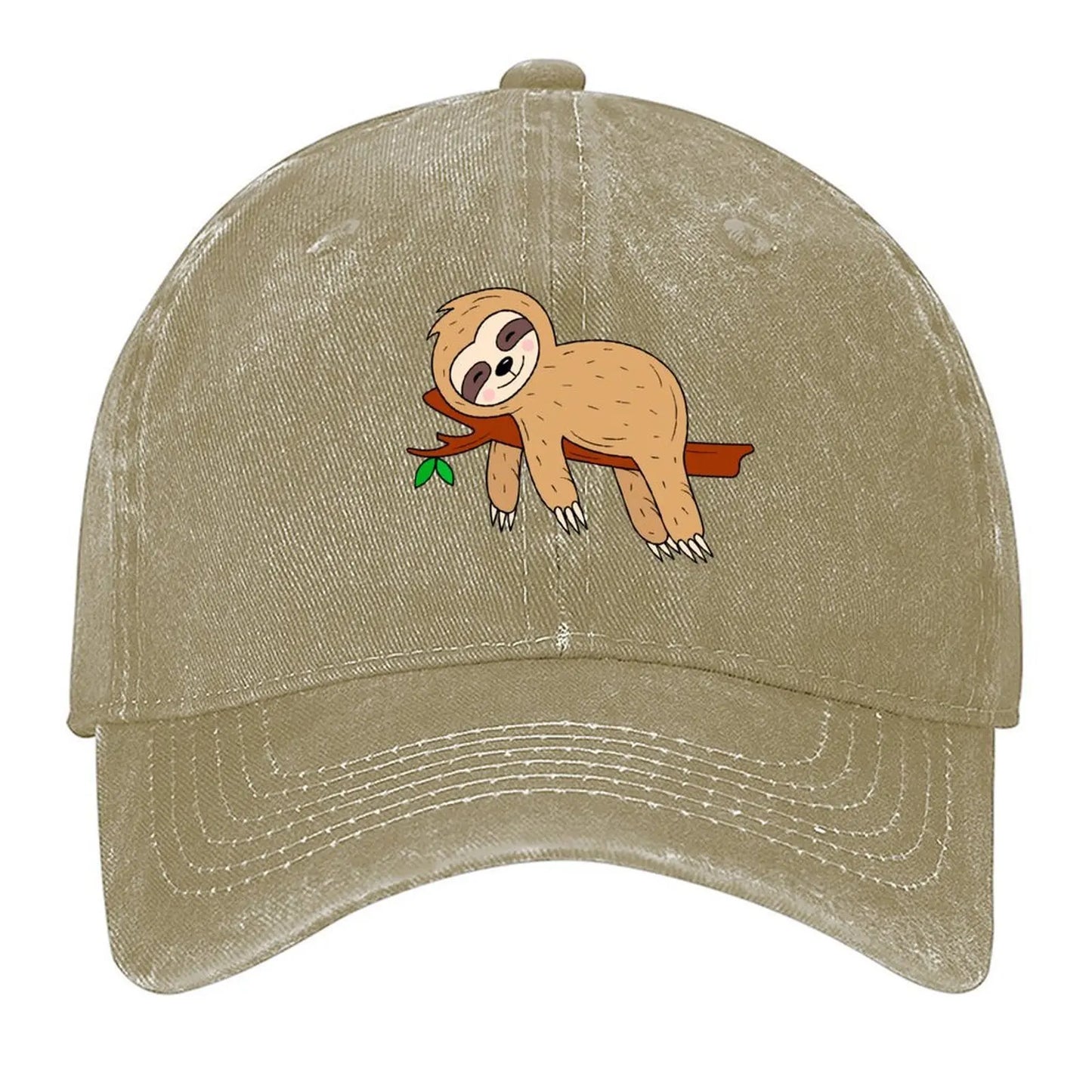 Sloth On A Branch Baseball Hat