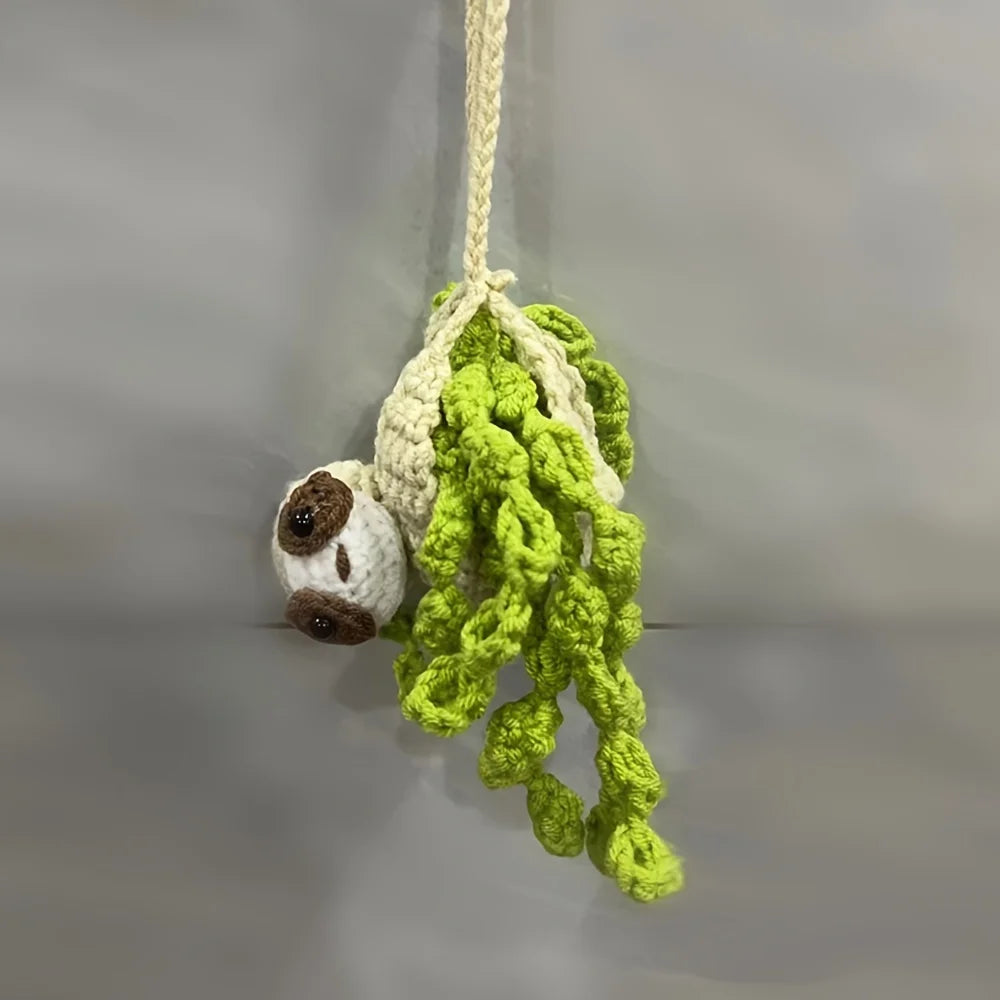 Sloth Hanging Car Crochet Ornament