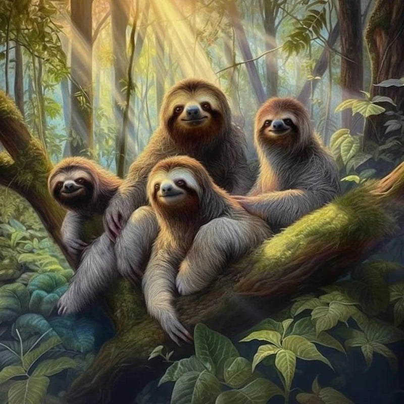 Sloth Diamond Art Kit