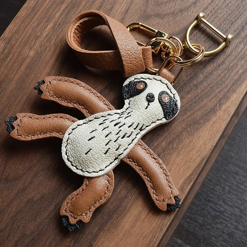 Sloth Handmade Leather Pendant