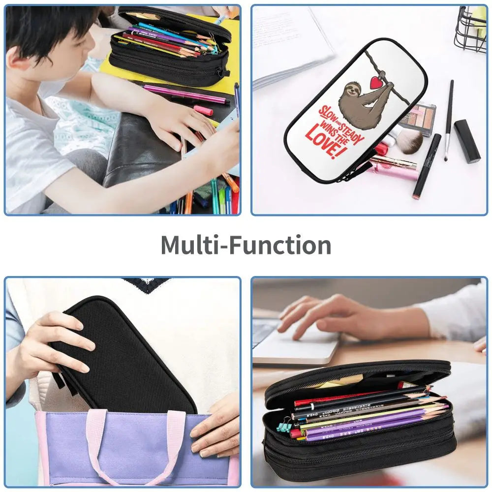 Slow Steady Wins The Love Sloth Pencil Case