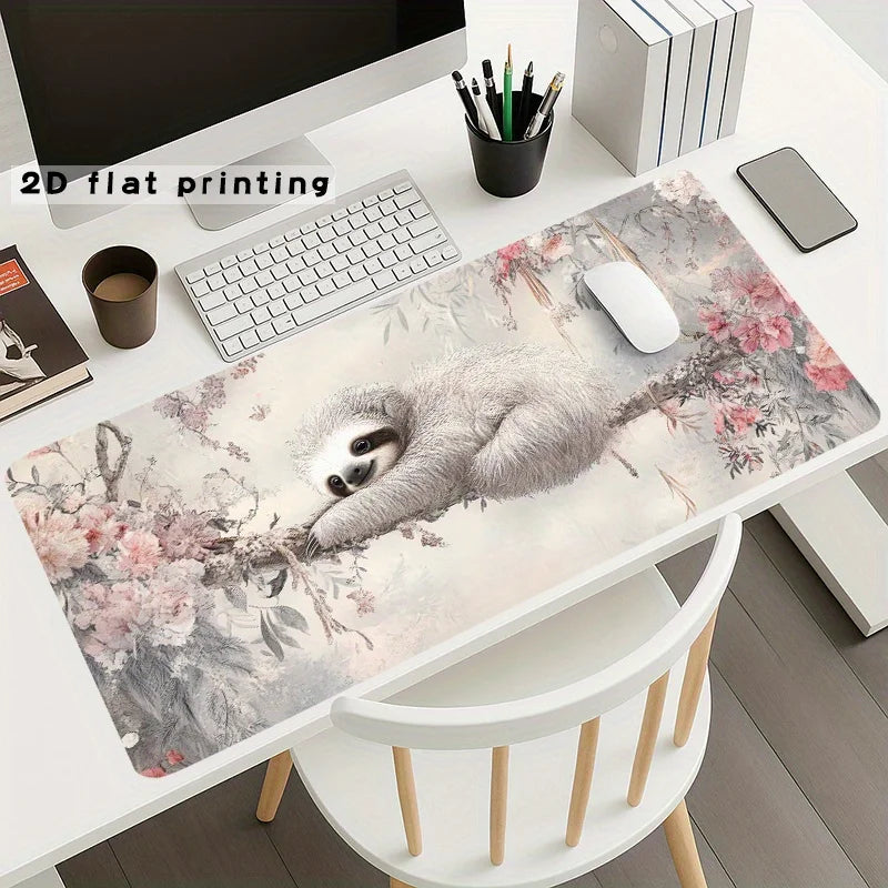 Sloth & Cherry Blossom Mouse Pad