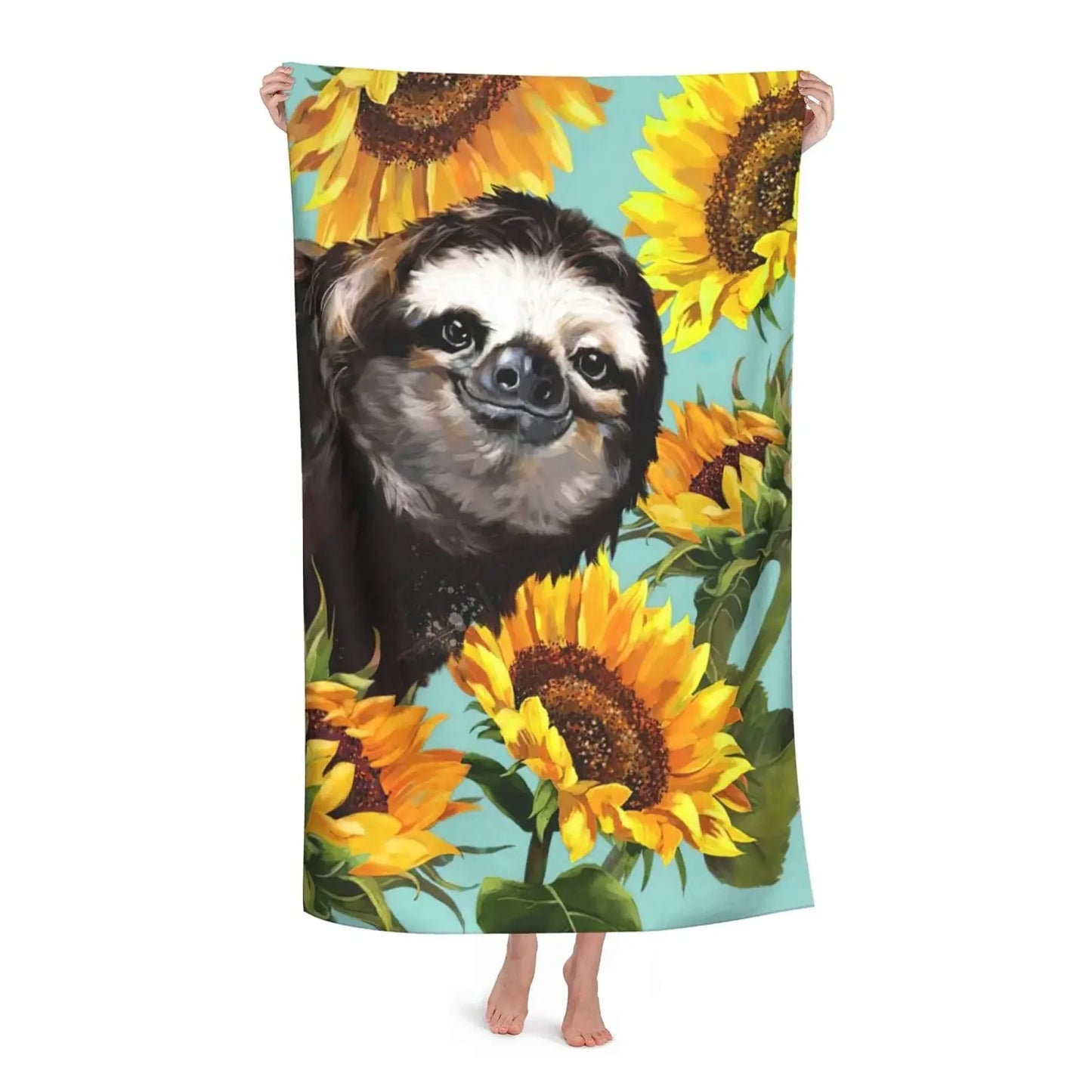 Sunflower Sloth Towel