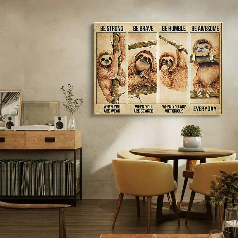 Sloth Motivational Quote Poster