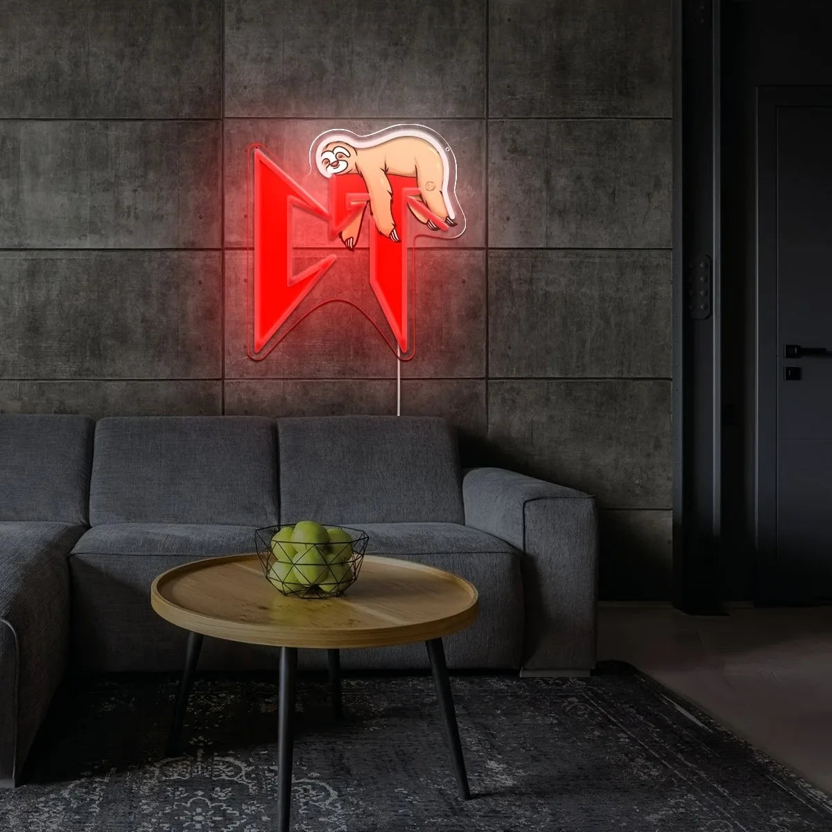 Sloth UV Print Neon USB Powered Dimmable LED Light