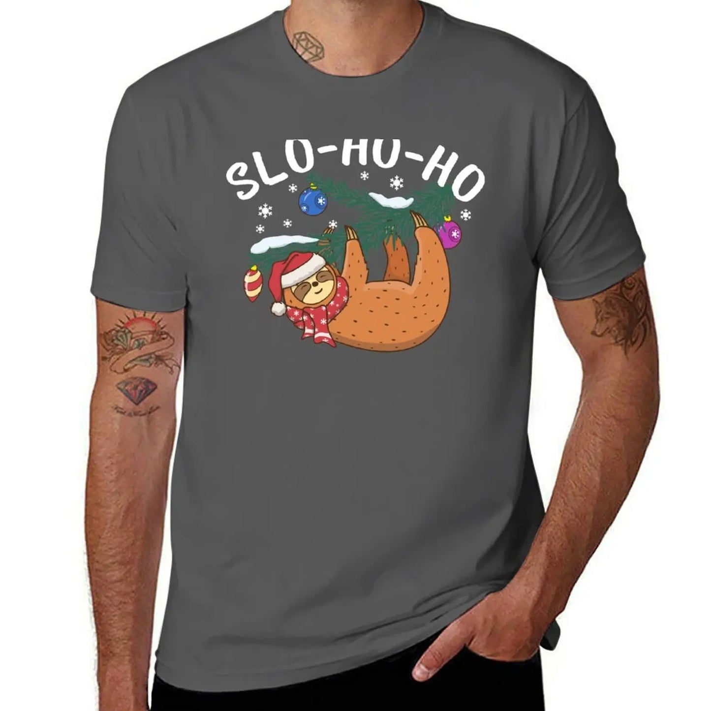 Slo-Ho-Ho Sloth Christmas T-Shirt