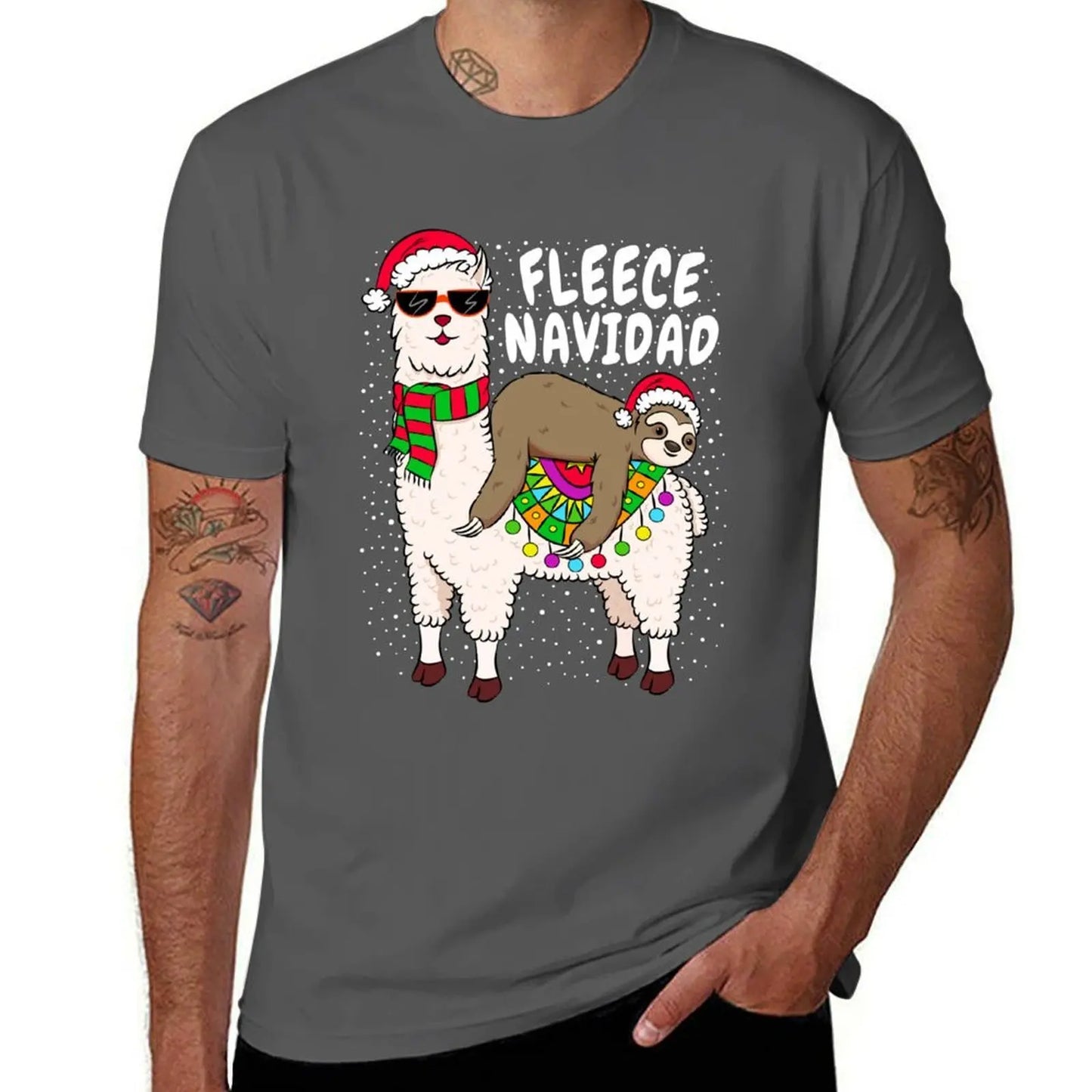 Sloth & Lama Festive T-Shirt