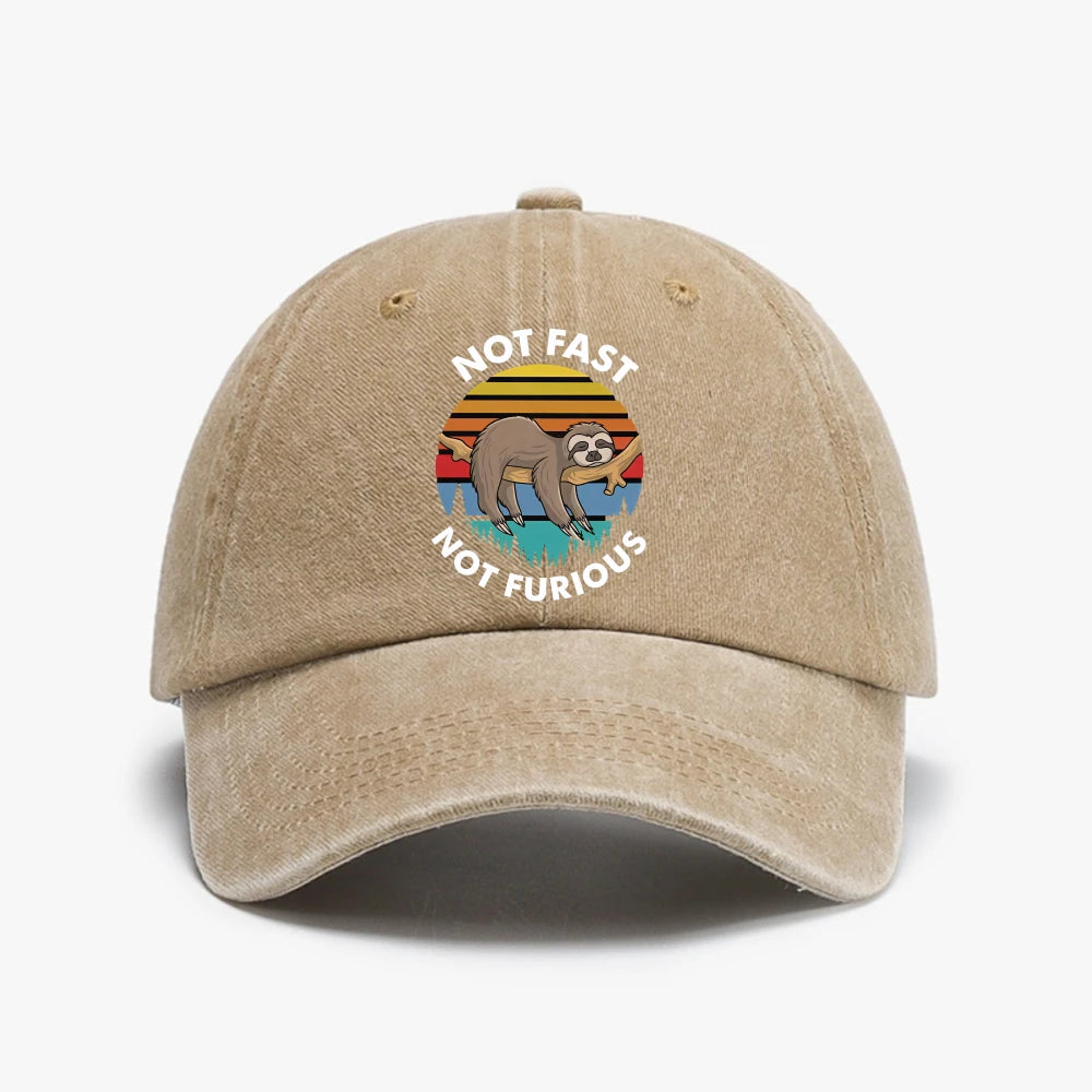 Not Fast Not Furious Sloth Baseball Cap