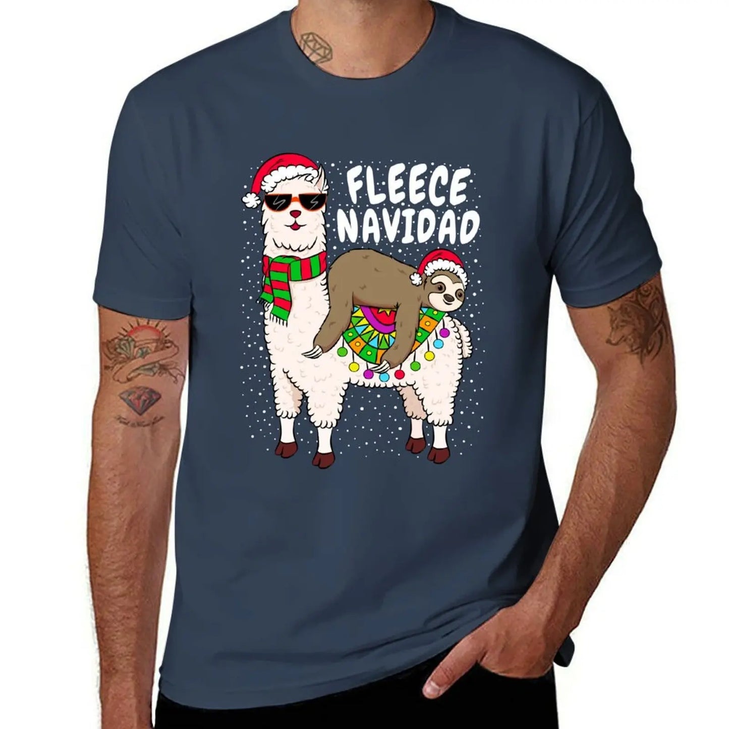 Sloth & Lama Festive T-Shirt