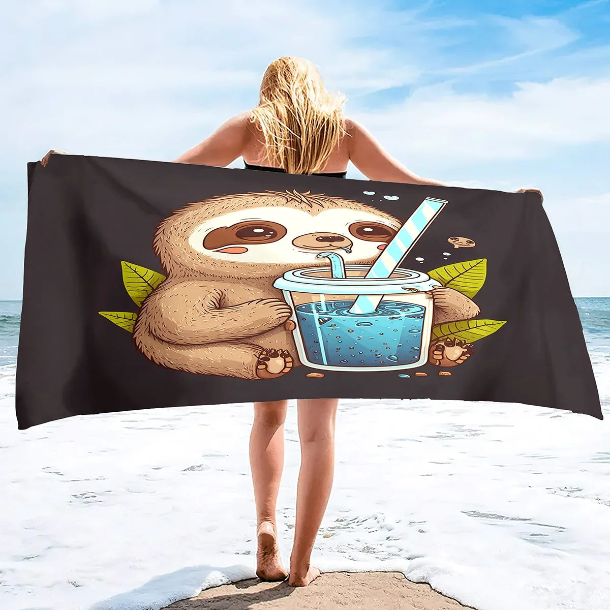 Drinking Sloth Towel