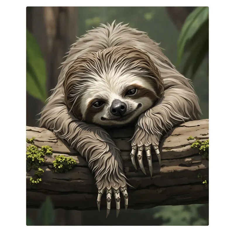 Sloth On Tree Branch Blanket