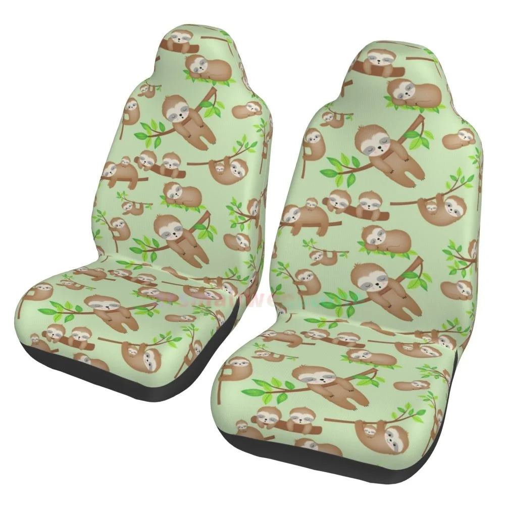 Sloth 2 Piece Car Seat Cover Set