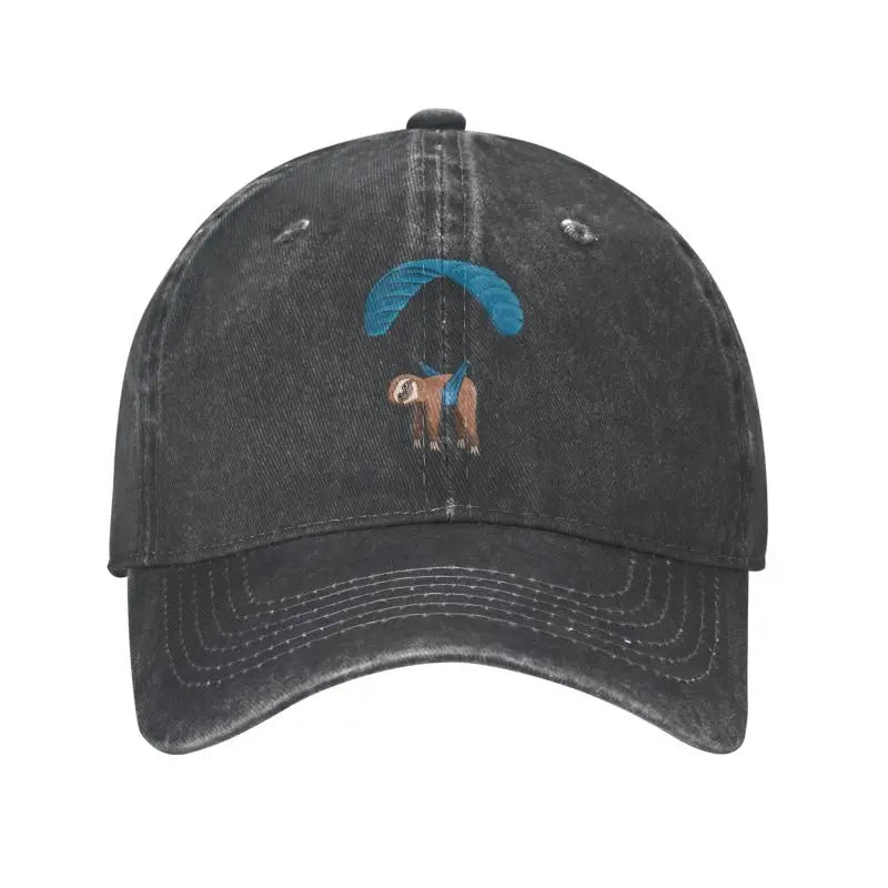 Paragliding Sloth Baseball Cap