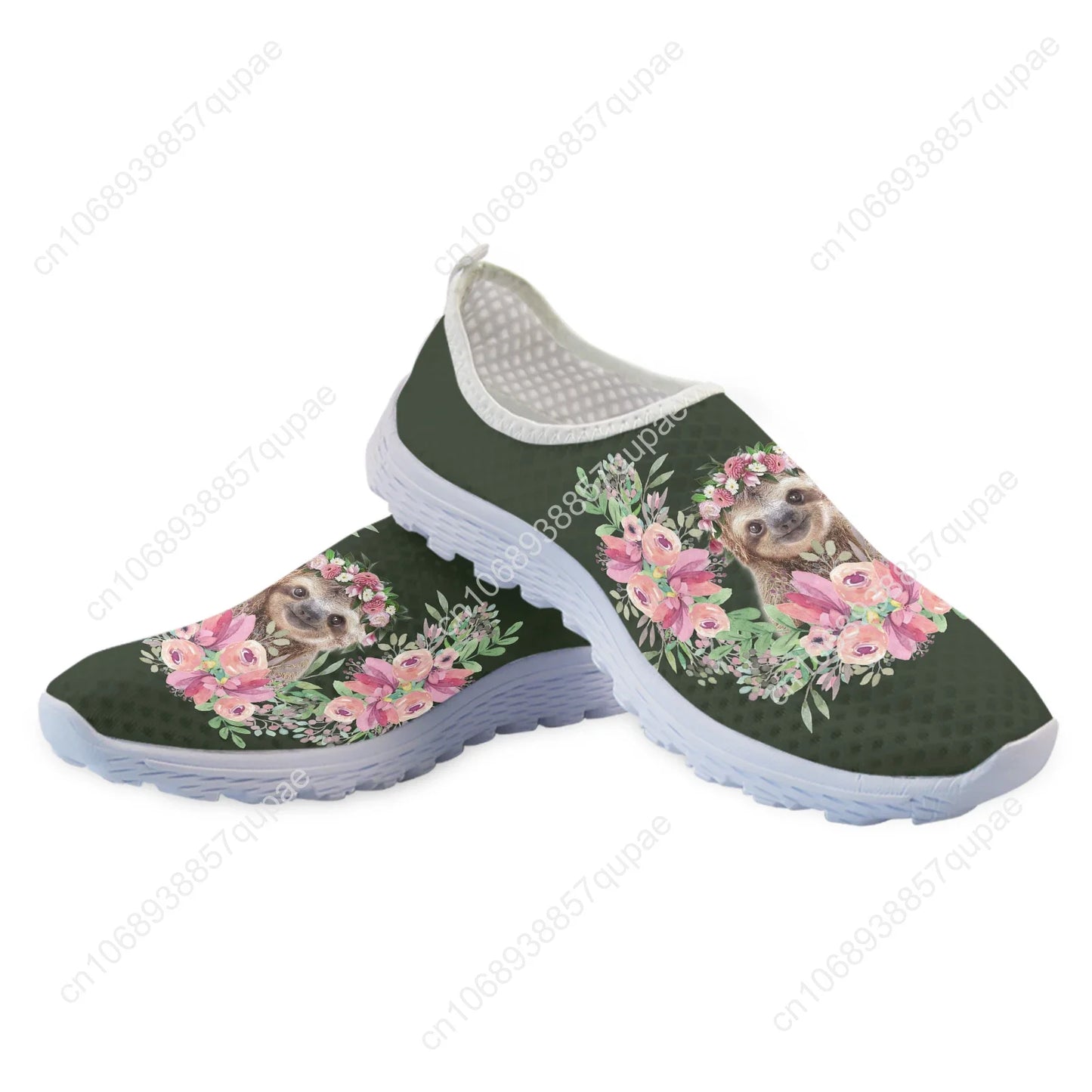 Sloth Hibiscus Sneakers