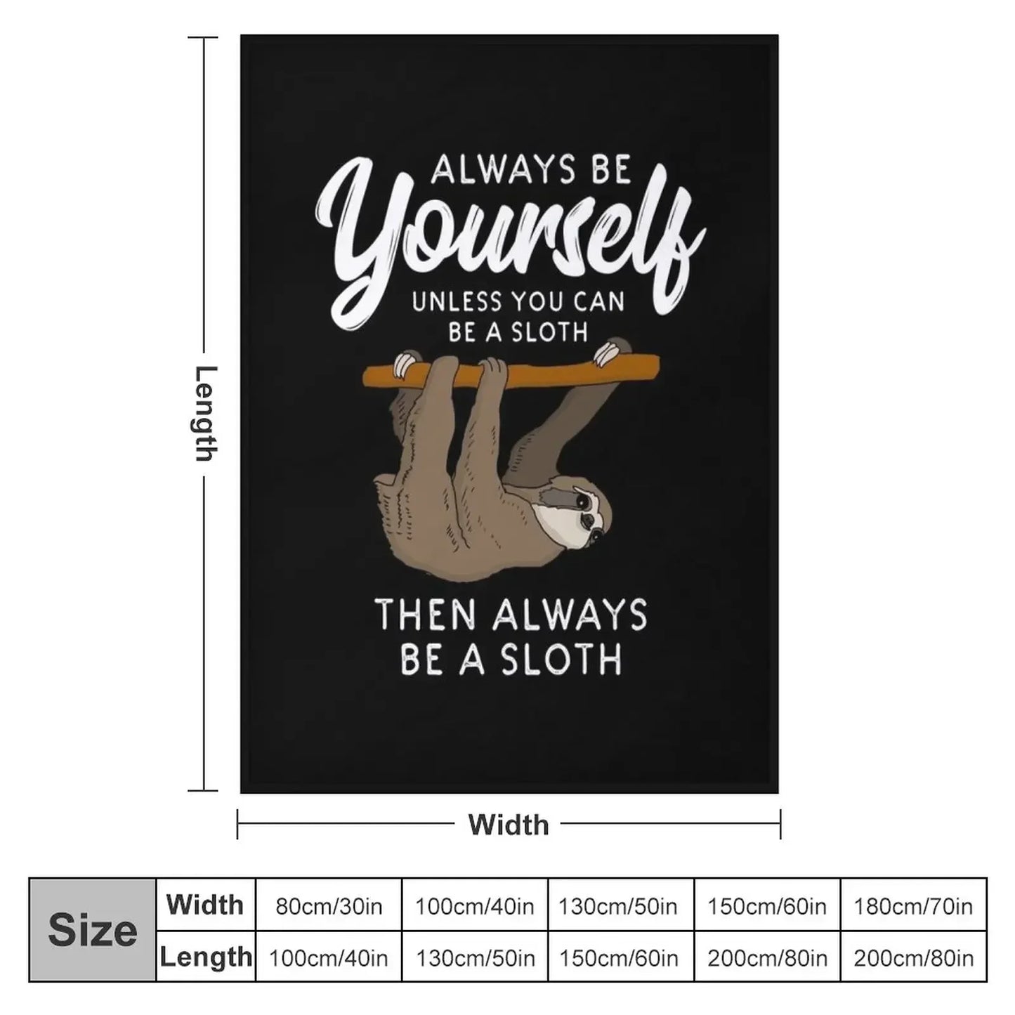 Always Be Yourself Unless You Can Be A Sloth Blanket