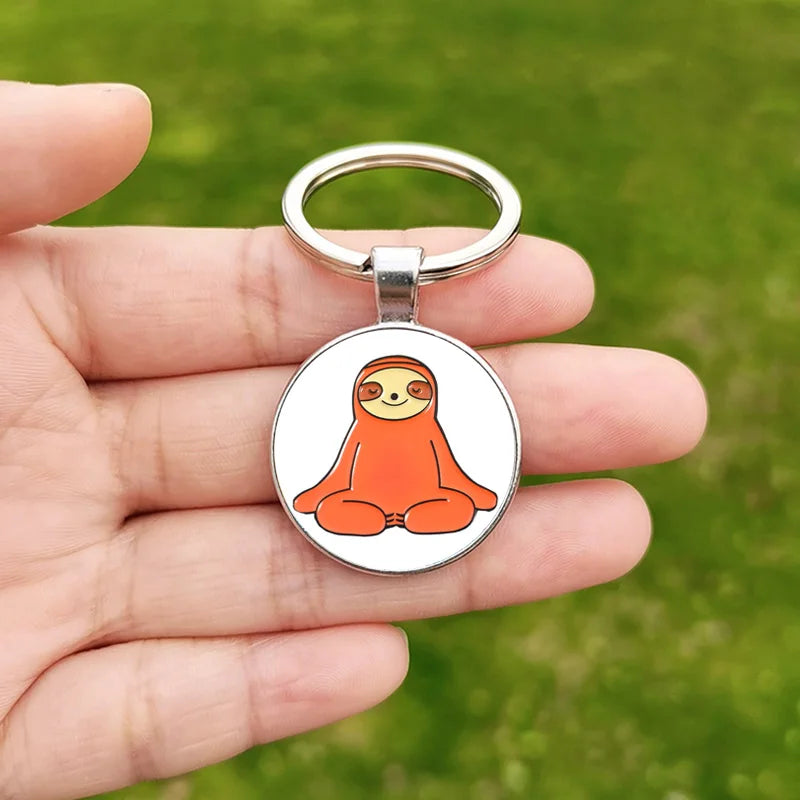Yoga Sloth Keyring