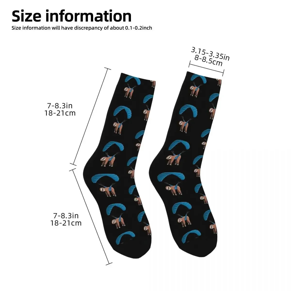 Paragliding Flying Sloth Socks