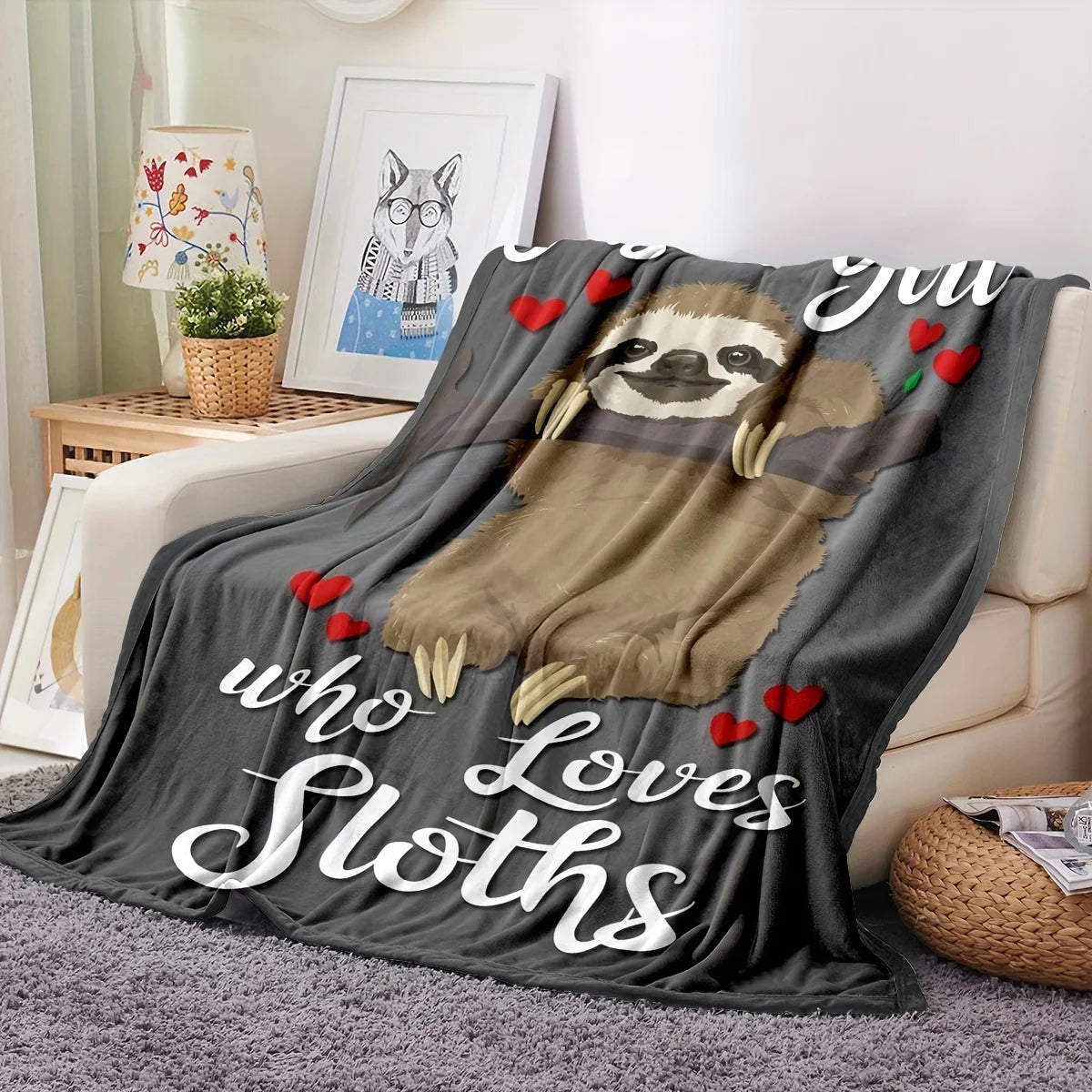 Just A Girl Who Loves Sloths Blanket