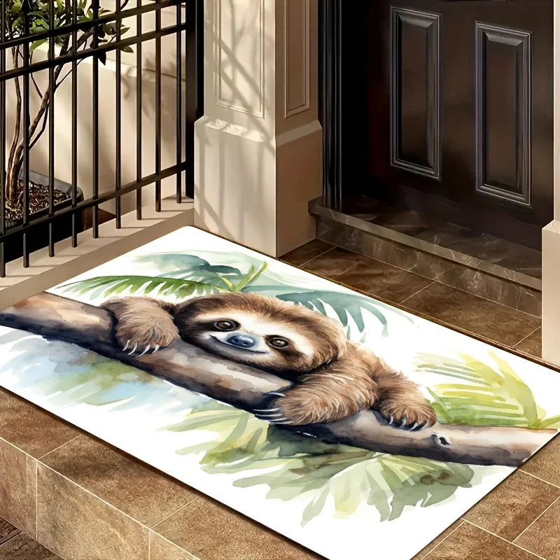Adorable Sloth Design Door Mat