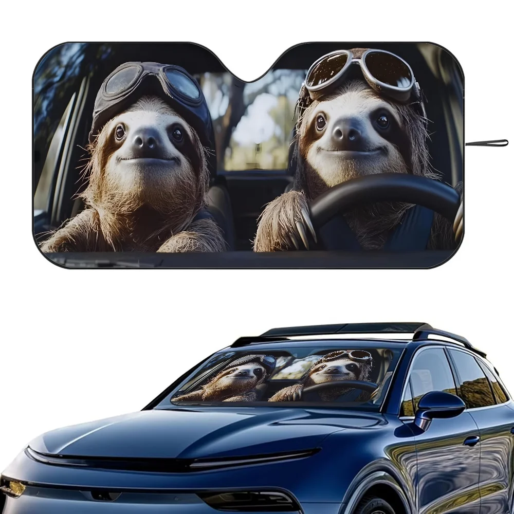 Life In The Slow Lane Sloth Car Sunshade
