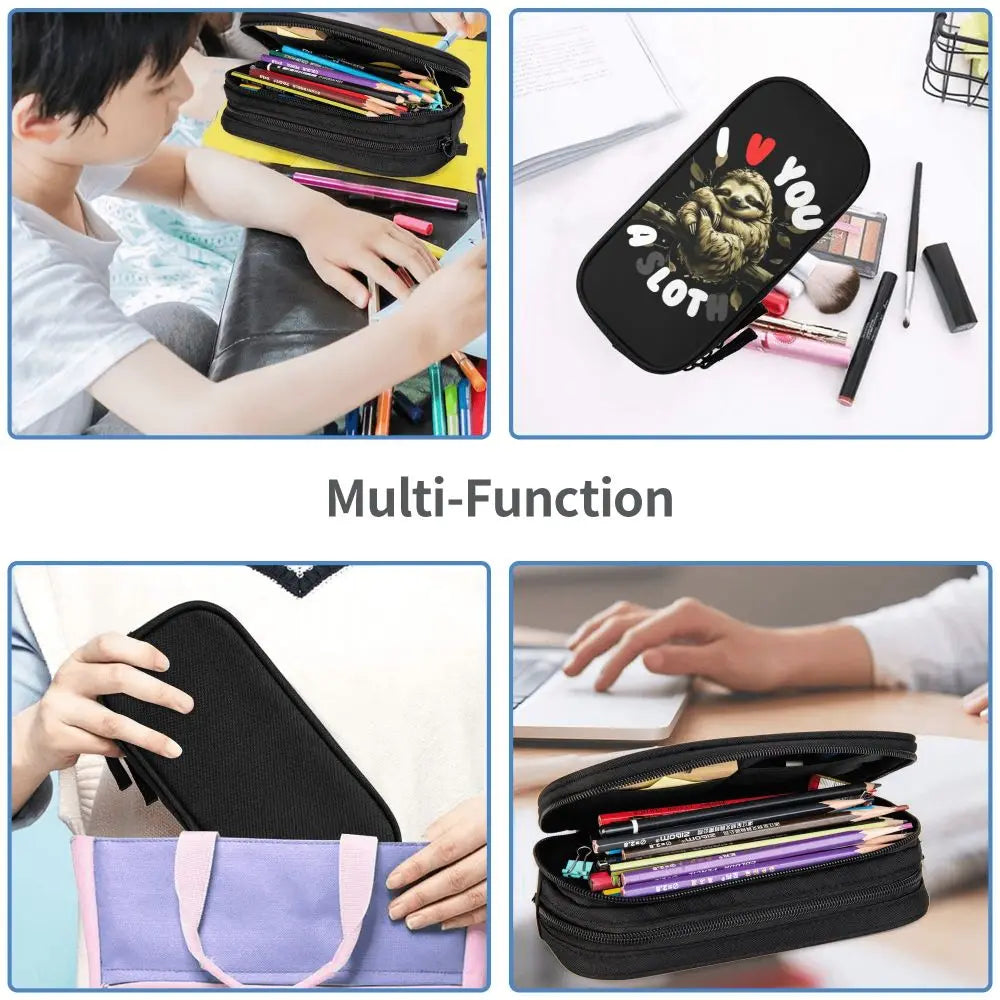 I Love You A Lot Sloth Pencil Case