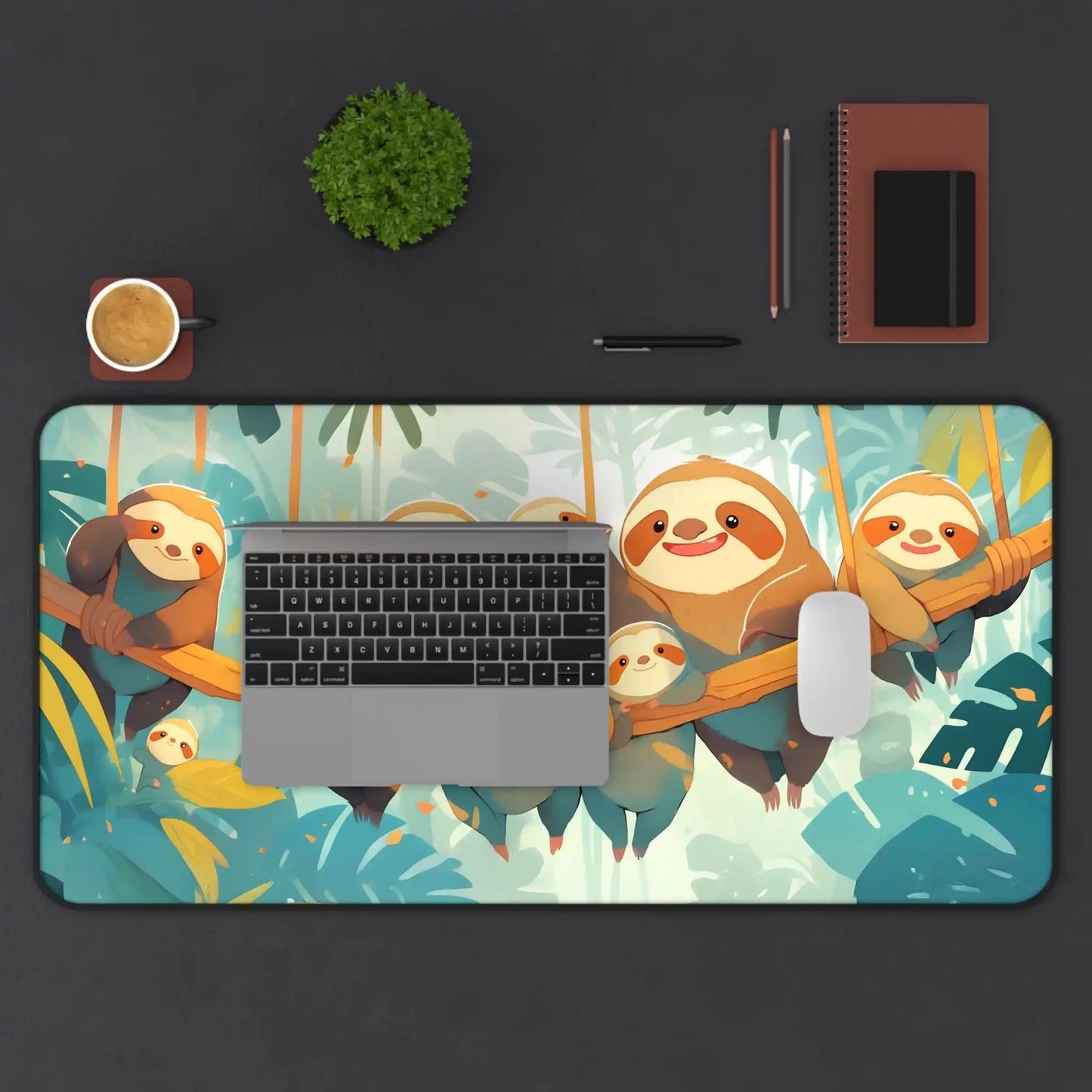 Family Of Sloths Mouse Pad