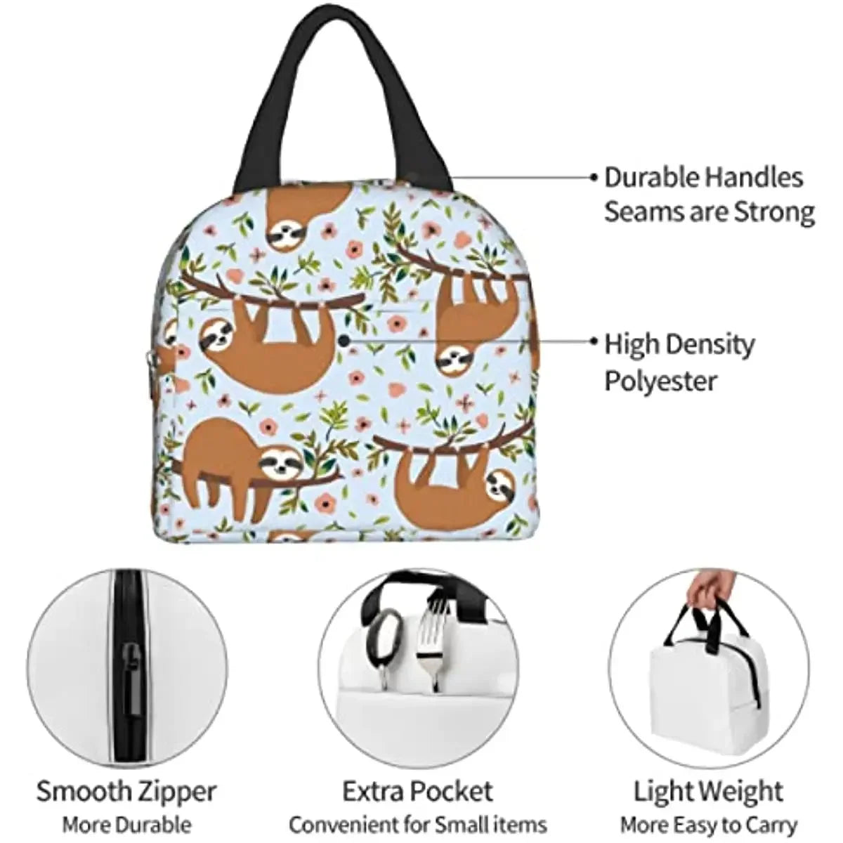 Cute Sloth Lunch Bag