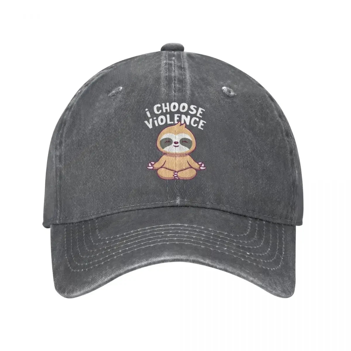 I Choose Violence Sloth Baseball Cap