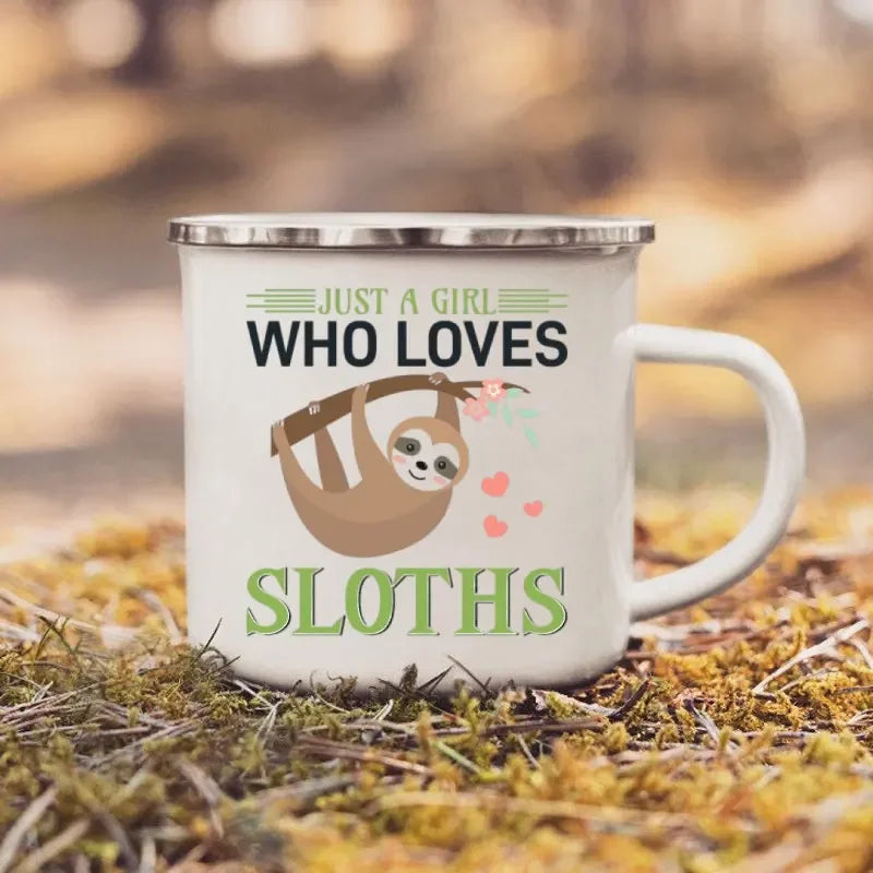 Just A Girl Who Loves Sloths Enamel Mug