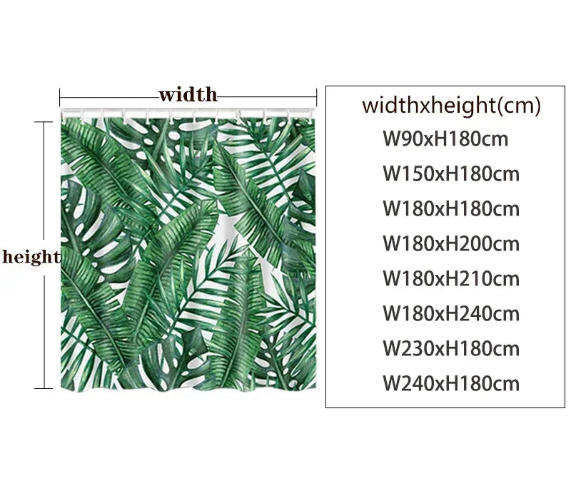 Sloth & Tropical Leaves Shower Curtain