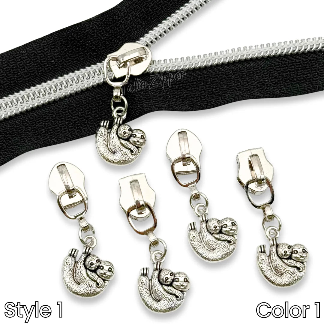 Sloth Zipper Sliders